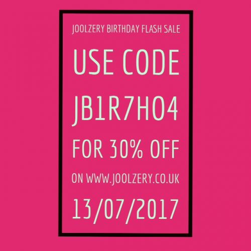 2017 Joolzery 4th Birthday Flash Sale Voucher Code